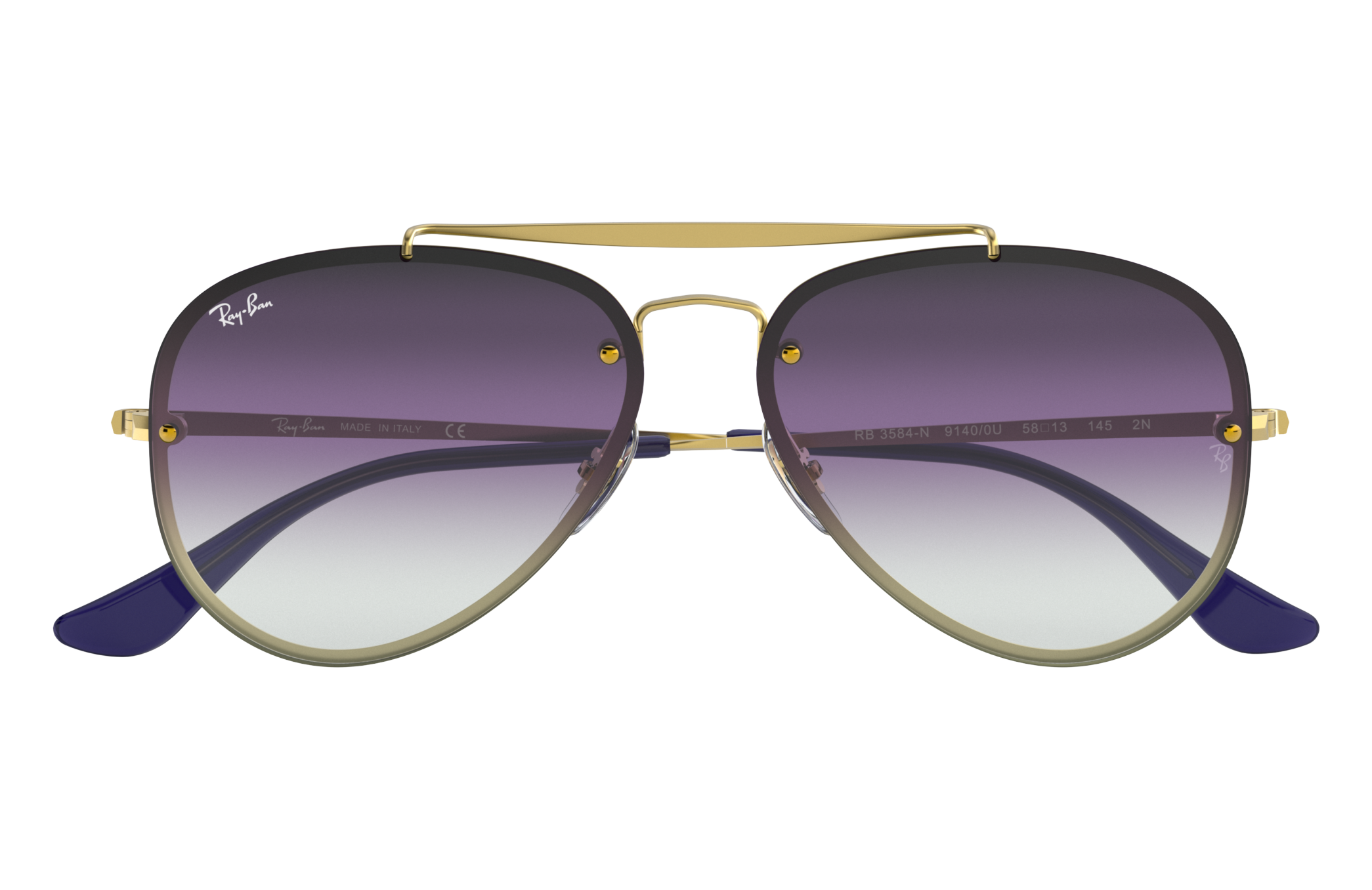 ray ban aviator gold brown gradient