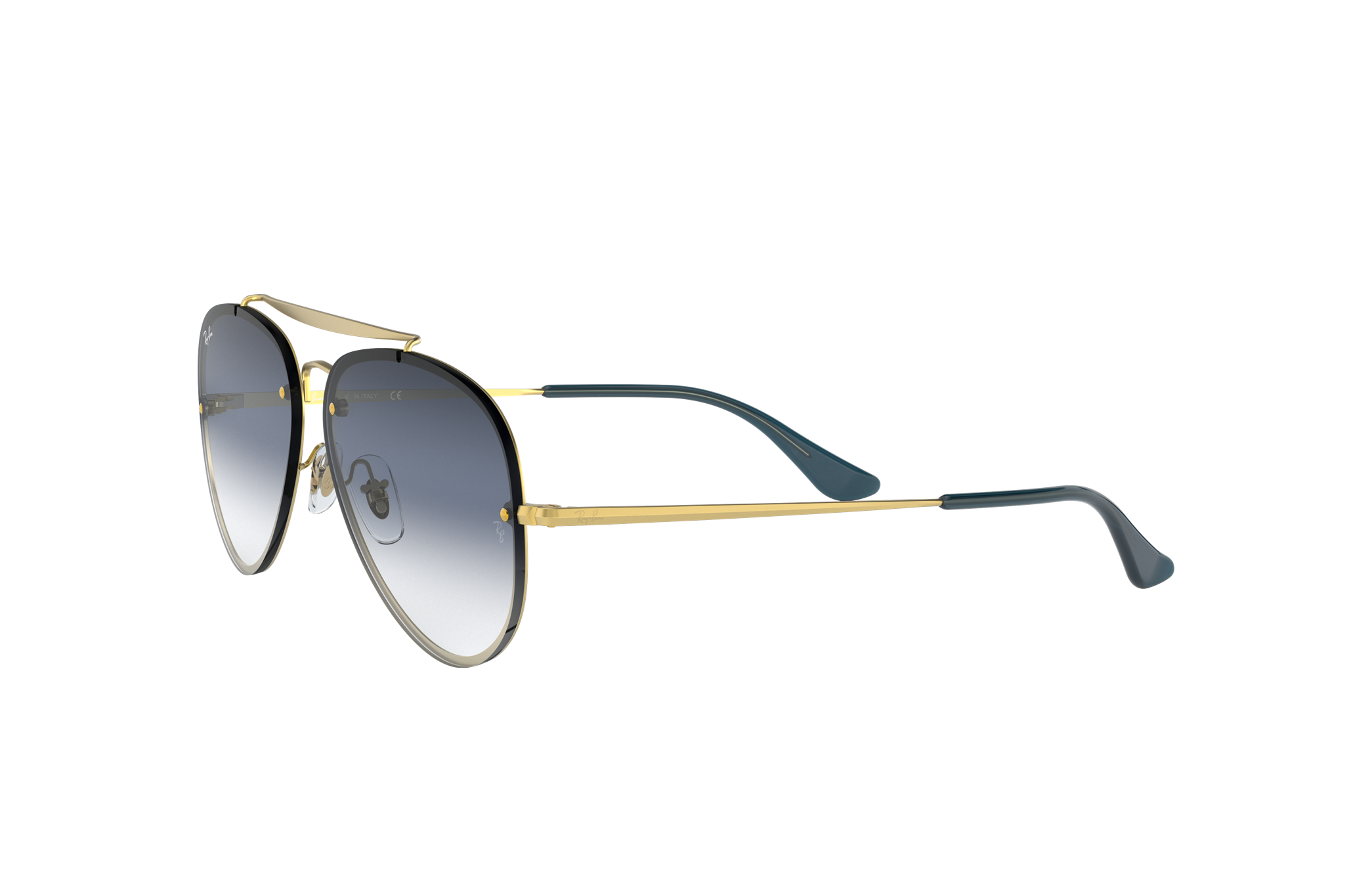 Blaze Aviator Sunglasses in Gold and Blue | Ray-Ban®
