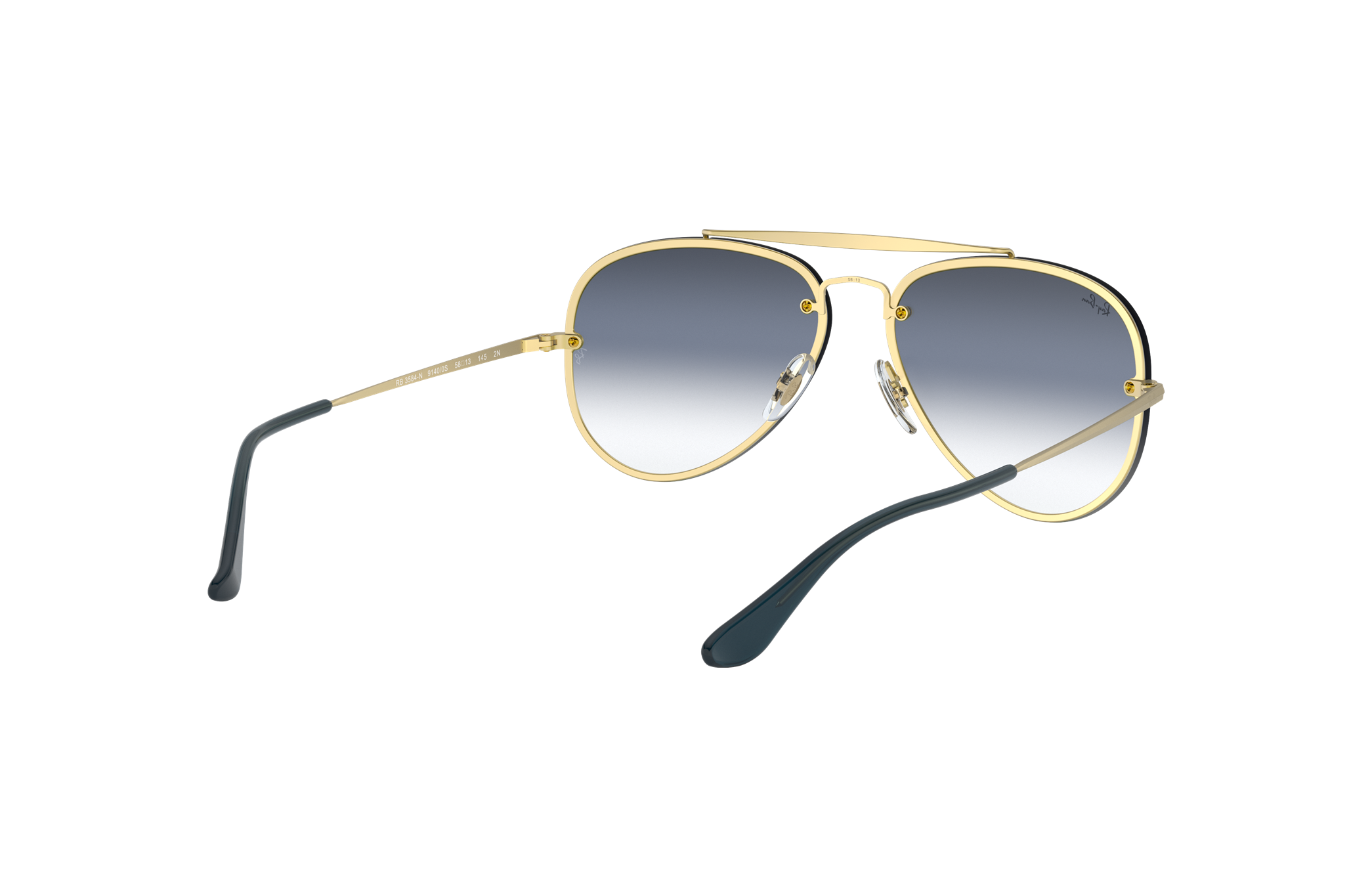 Blaze Aviator Sunglasses in Gold and Blue | Ray-Ban®