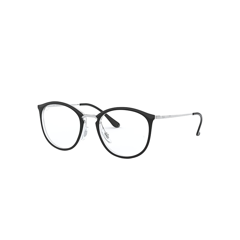 Ray-Ban Rb7140 Optics Eyeglasses Silver Frame Clear Lenses 51-20