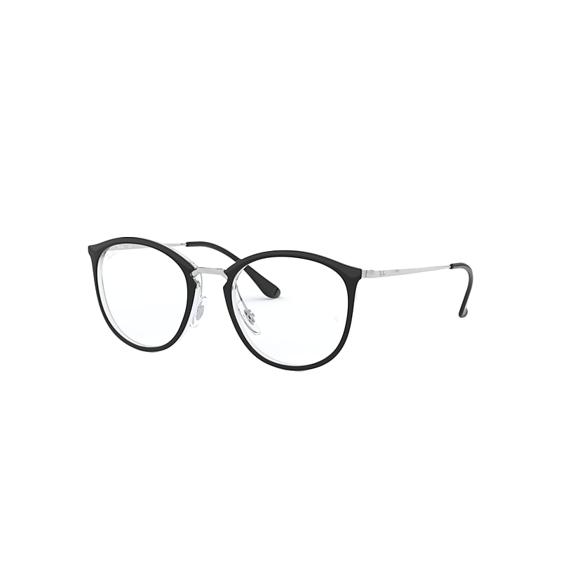 Ray-Ban Rb7140 Optics Eyeglasses Silver Frame Clear Lenses 49-20