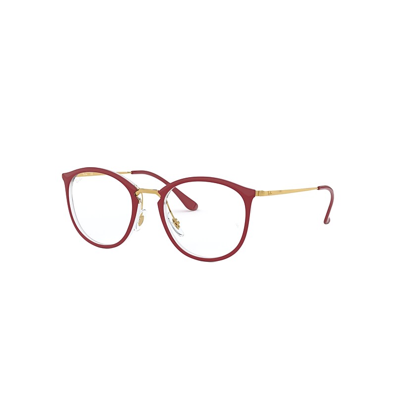 Ray-Ban Rb7140 Eyeglasses Gold Frame Clear Lenses 51-20
