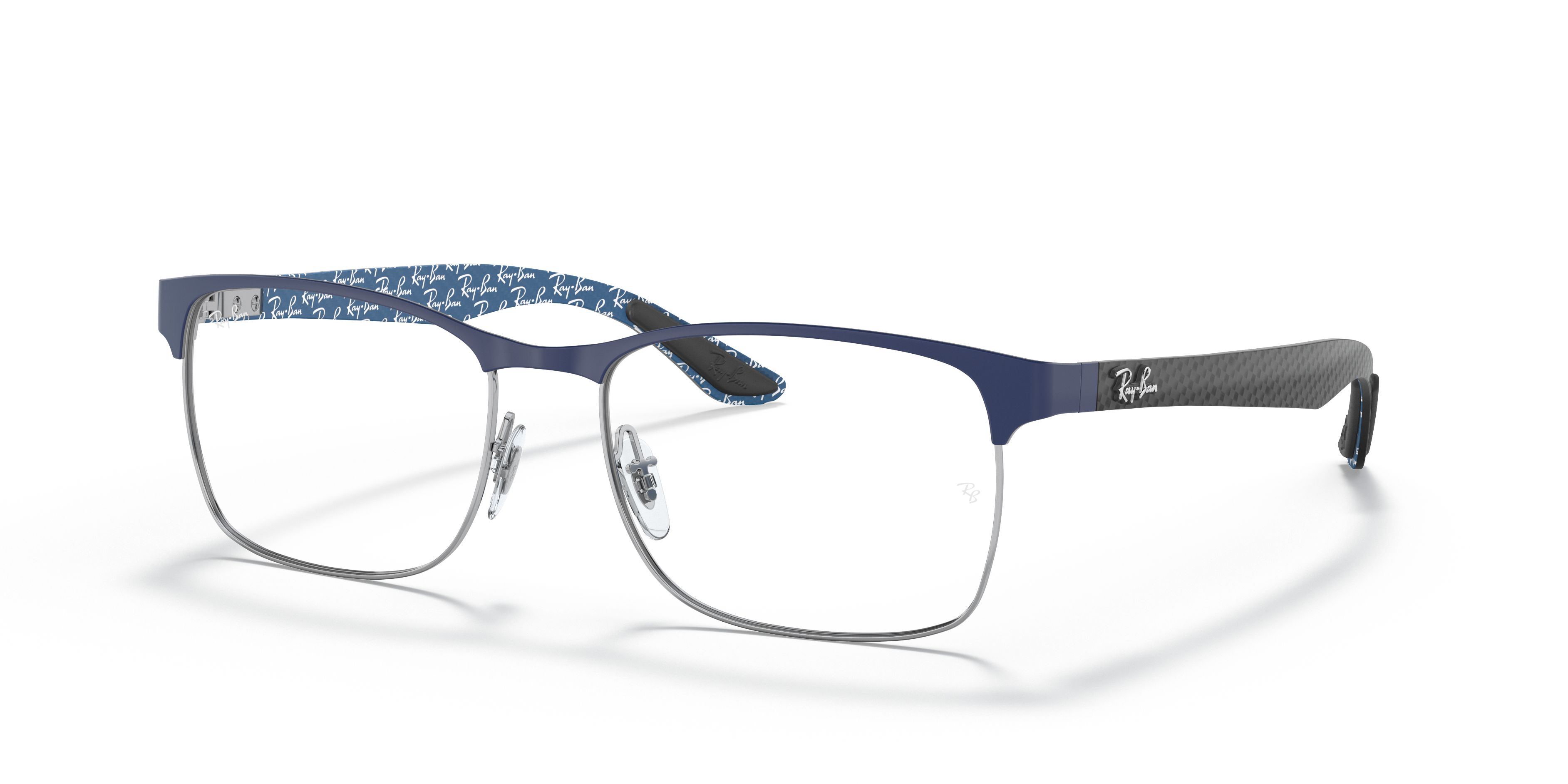 blue and white ray bans