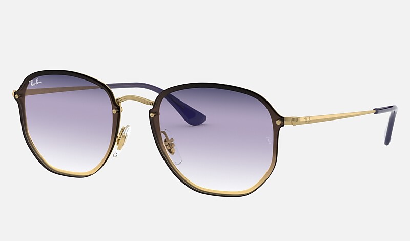 BLAZE HEXAGONAL Sunglasses in Gold and Violet/Blue - RB3579N | Ray