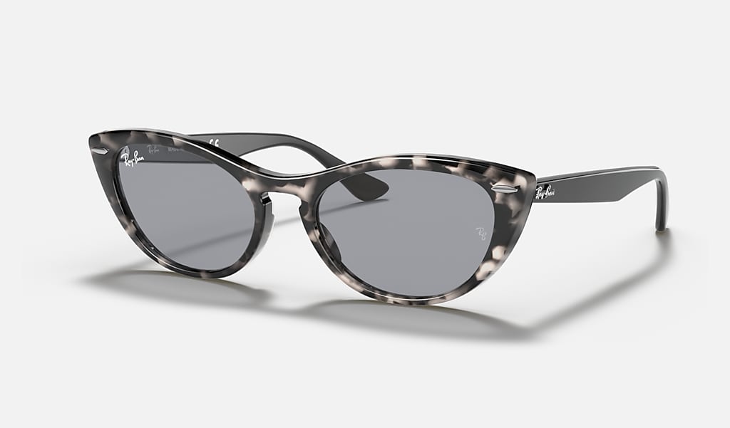 Nina Sunglasses in Grey Havana and Blue | Ray-Ban®
