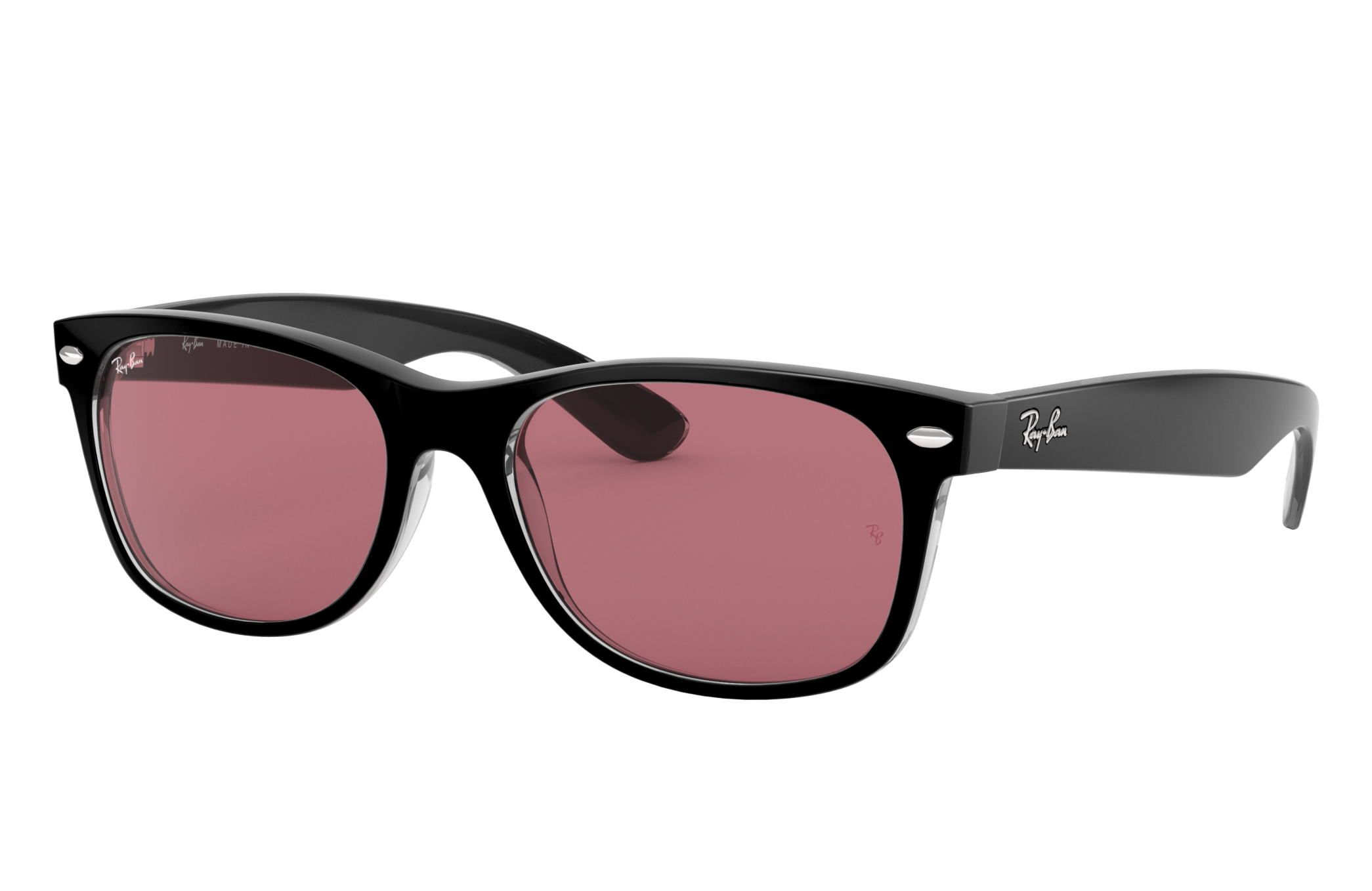 black and pink ray bans