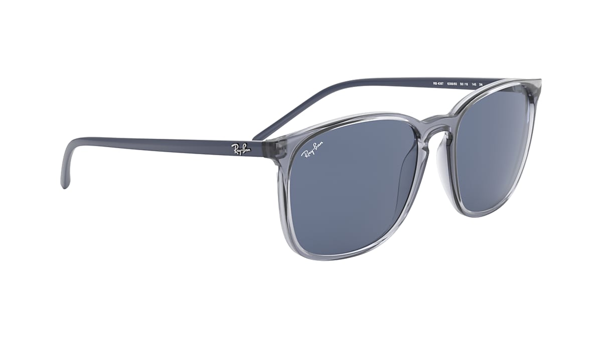 RB4387 Sunglasses in Transparent Blue and Dark Blue - RB4387 | Ray  