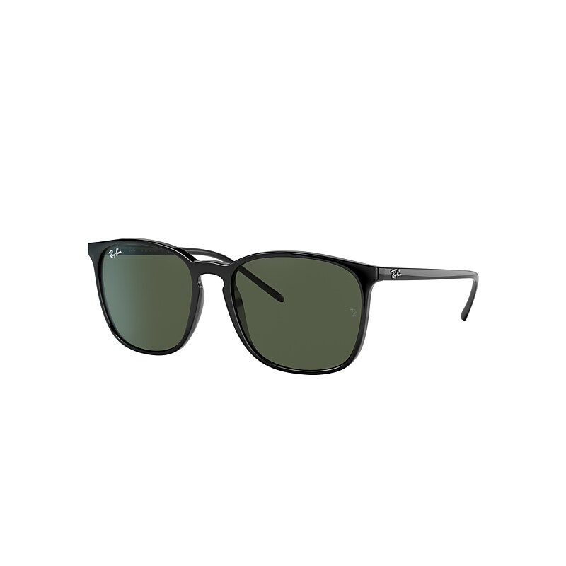 Ray-Ban Rb4387 Sunglasses Black Frame Green Lenses 56-18
