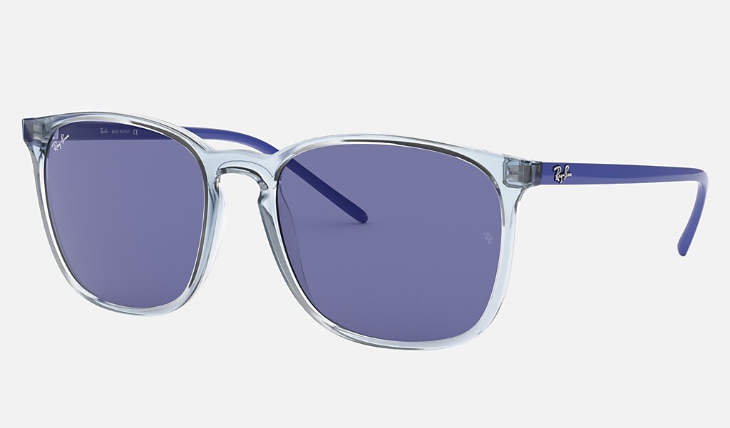 Rb4387 Sunglasses in Transparent Light Blue and Dark Violet | Ray-Ban®