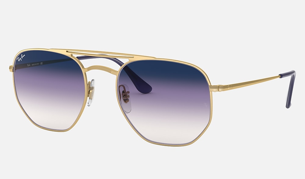 RB3609 Sunglasses in Gold and Violet/Blue Gradient Mirror - RB3609