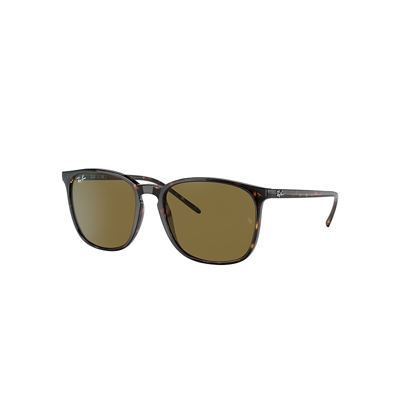 Ray-Ban Rb4387f Sunglasses Tortoise Frame Brown Lenses 55-18