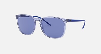RB4387F Sunglasses in Transparent and Dark Violet Classic
