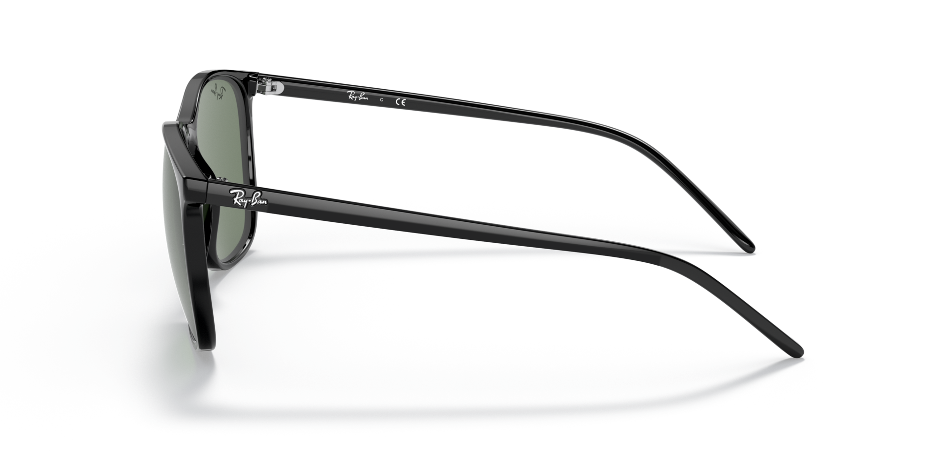 Black Sunglasses in Green and Rb4387f 
