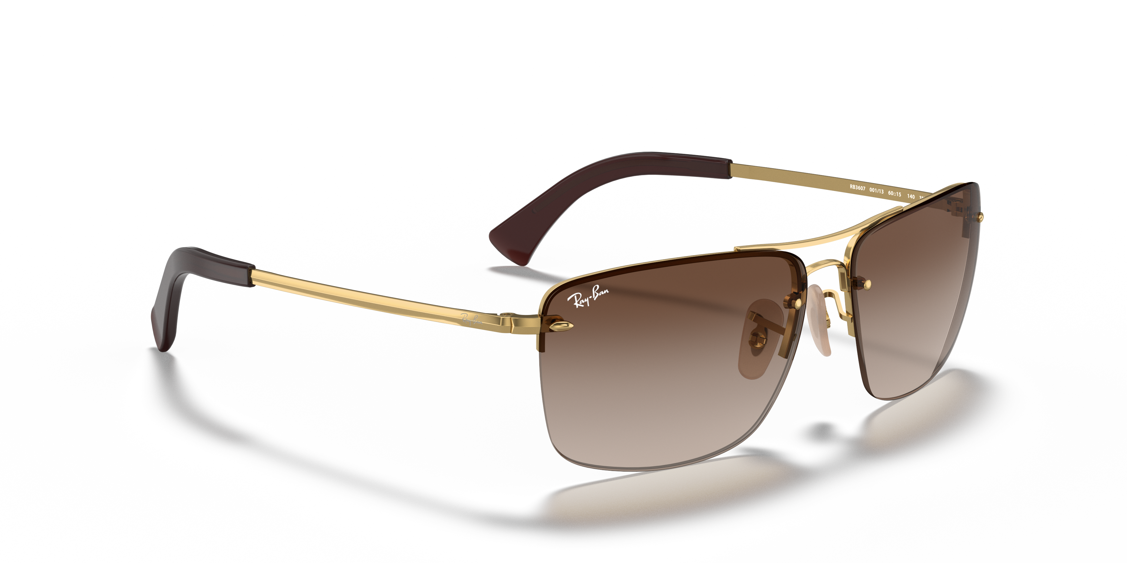 ray ban rimless aviator sunglasses