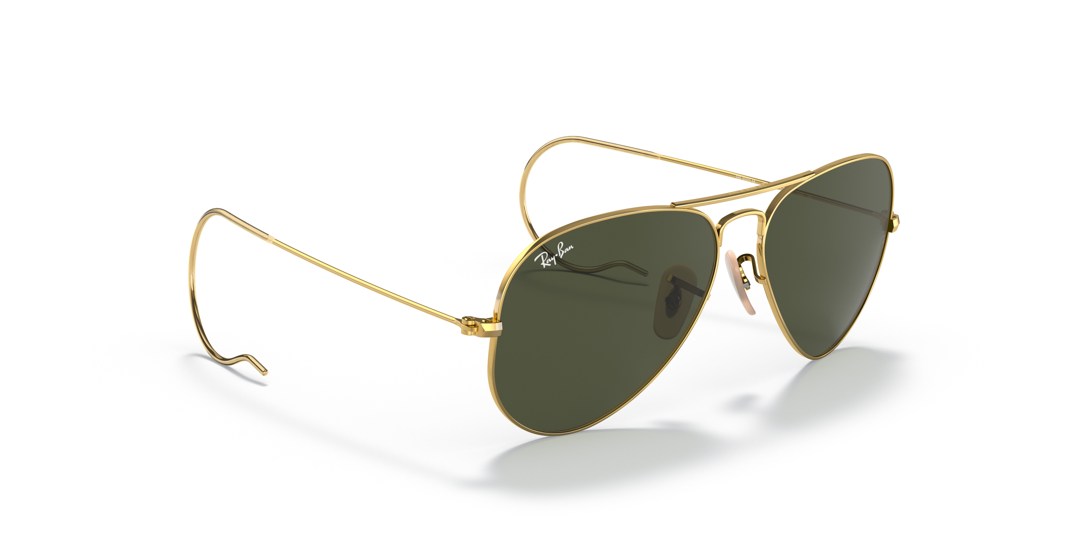 gold rim raybans