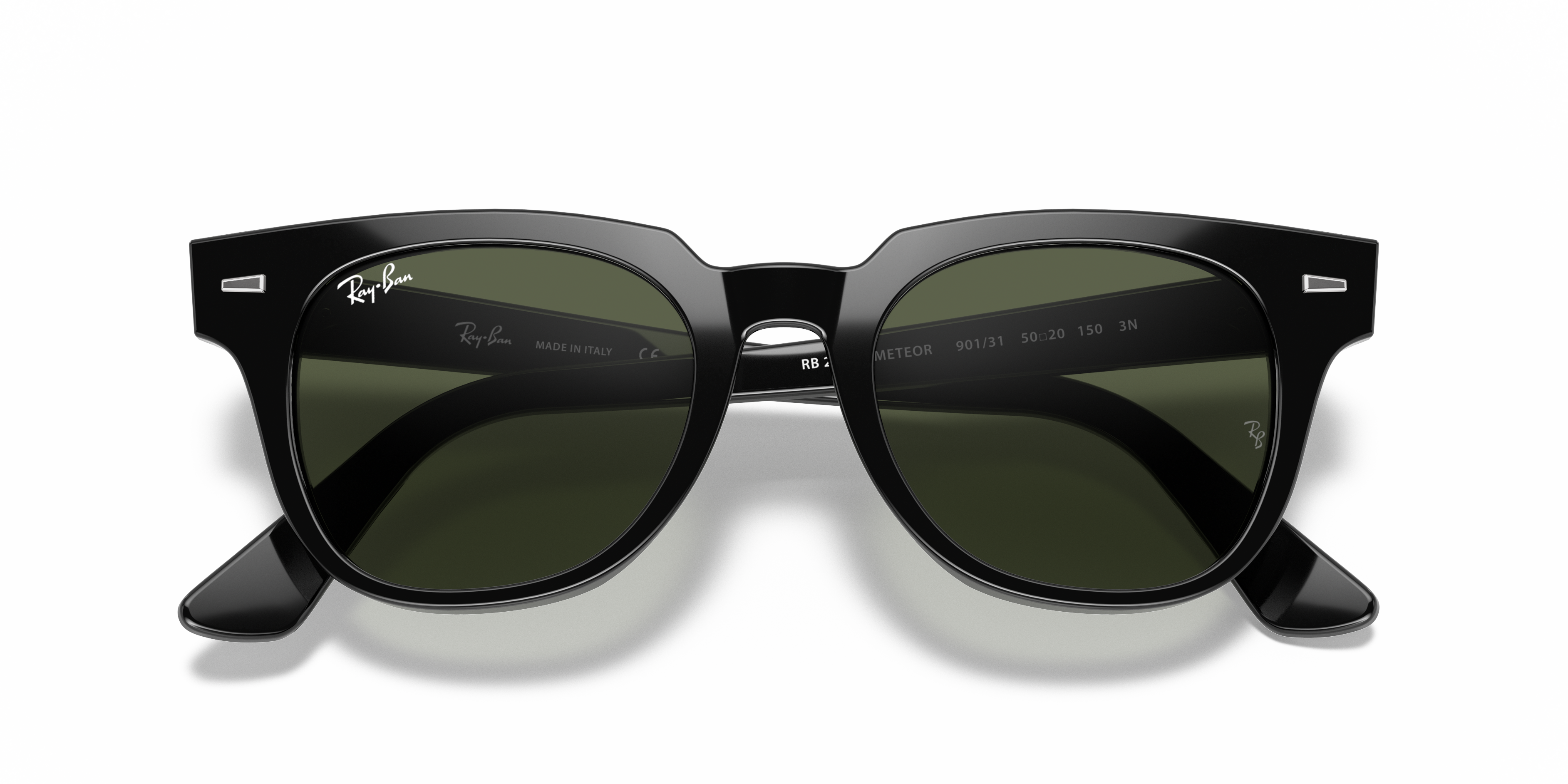 Meteor Classic Sunglasses in Black and Green | Ray-Ban®