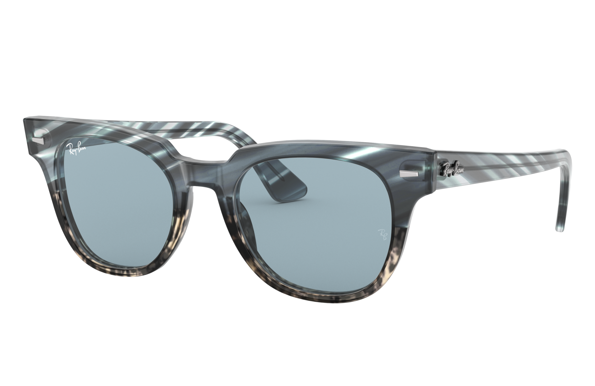 Meteor Striped Havana Sunglasses in Striped Blue Grey and Blue Legend ...