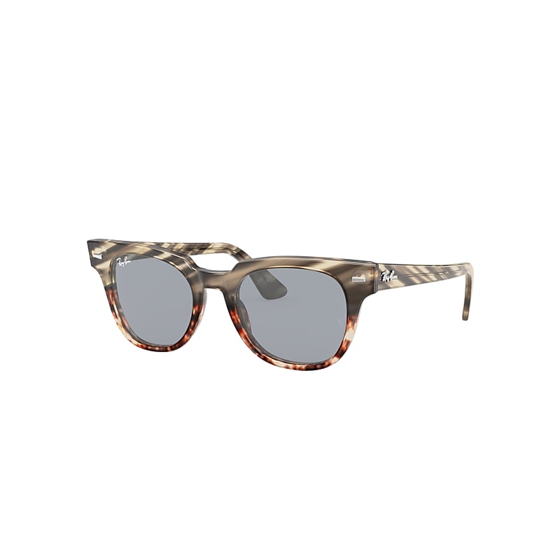 Ray-Ban Meteor Striped Havana Sunglasses Grey Frame Gold Lenses 50-20