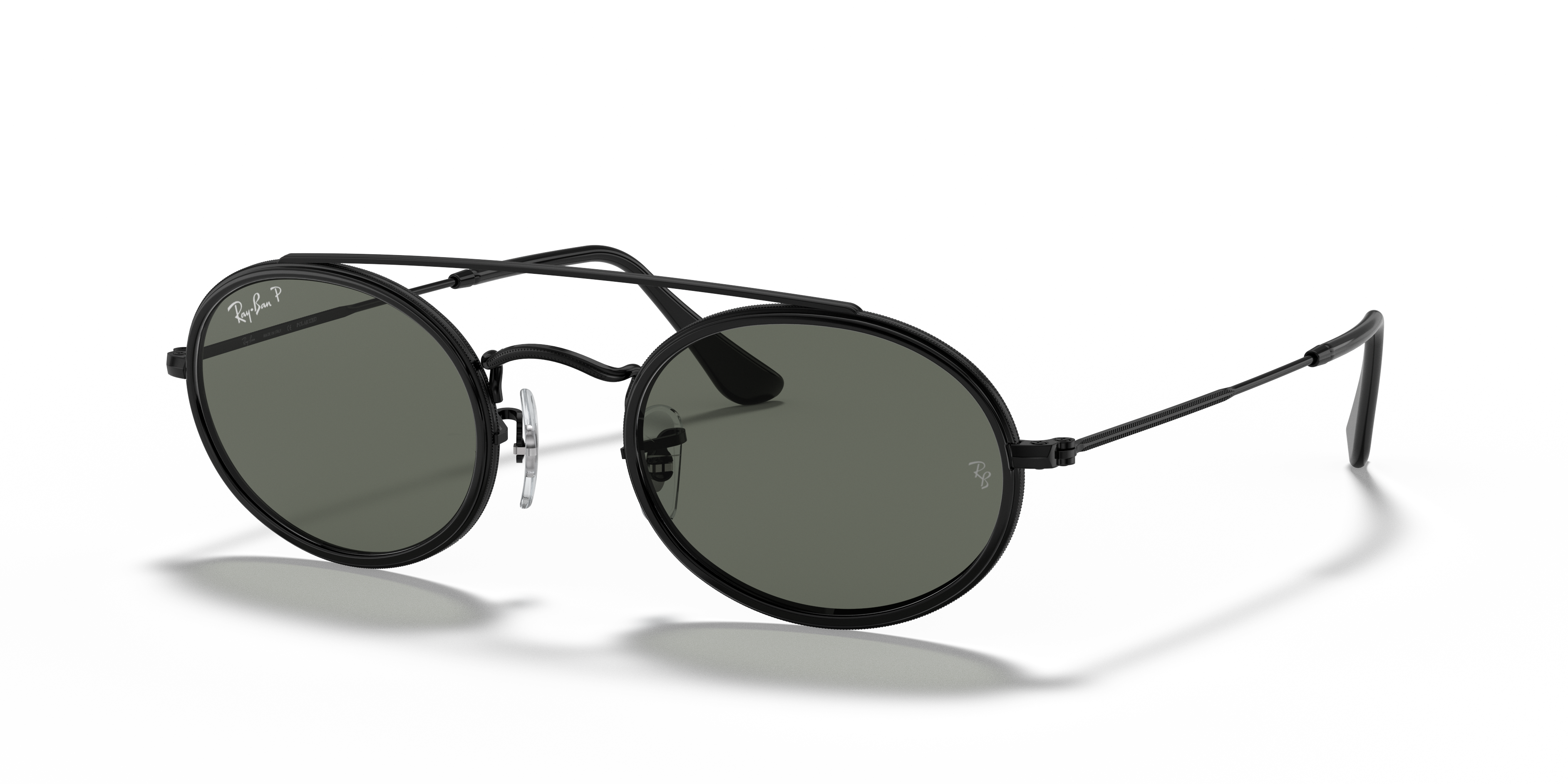 black oval ray bans