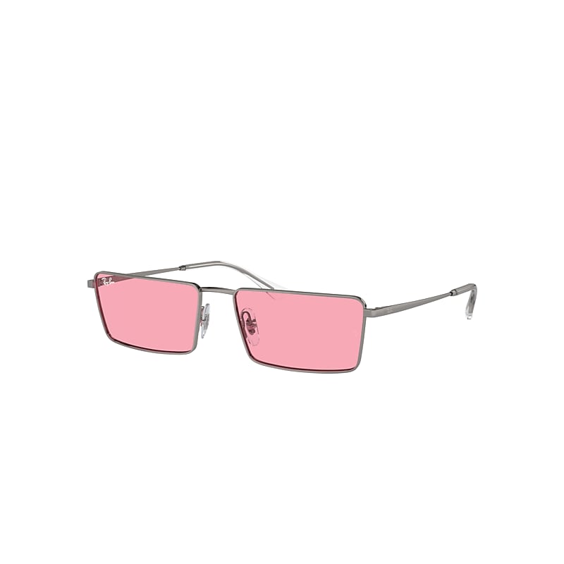 Ray Ban Sunglasses Unisex Emy - Gunmetal Frame Pink Lenses 56-17
