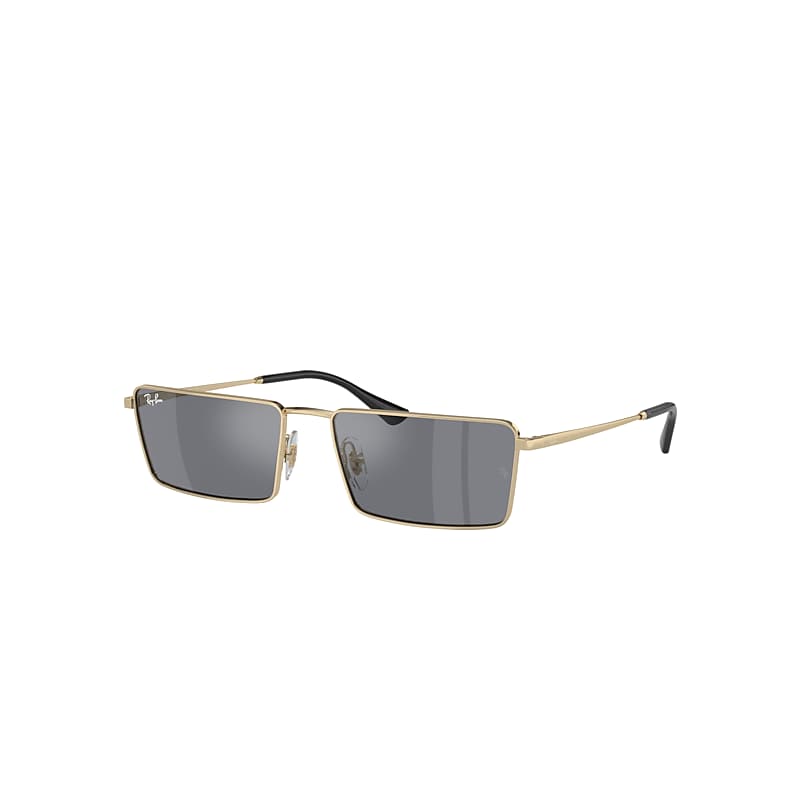 Ray Ban Sunglasses Unisex Emy - Gold Frame Grey Lenses 56-17