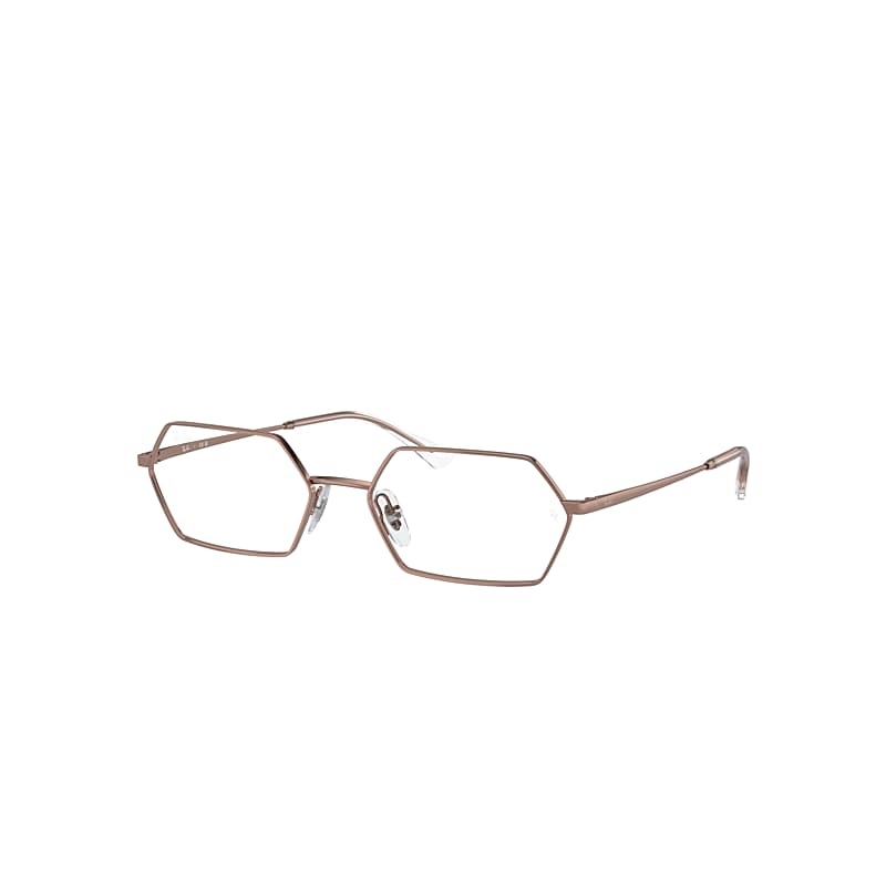 Ray-Ban Yevi Optics Eyeglasses Copper Frame Clear Lenses Polarized 54-18