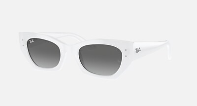 小物 Ray-Ban ORB4430F - Zena 667787 White Ray-Ban Zena RB4430 667787 Black Sunglasses for Men and