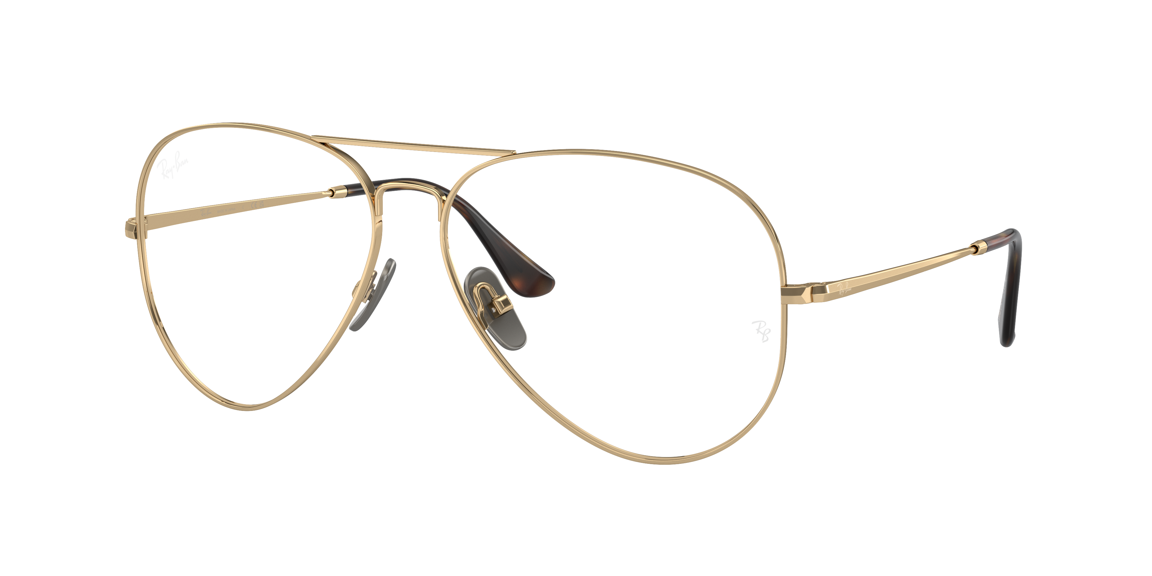 Aviator Titanium Optics Eyeglasses with Light Brown Frame - RB8789 ...