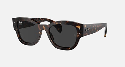 JORGE Sunglasses in Striped Green On Green and Clear & Brown