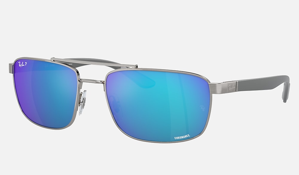 RB3737 CHROMANCE Sunglasses in Gunmetal and Green & Blue