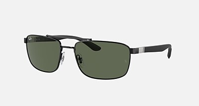 RB3737 Sunglasses in Black and Dark Green - RB3737 | Ray-Ban®
