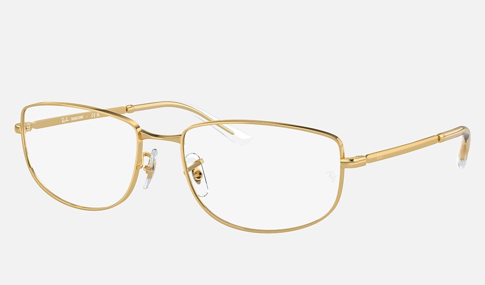 RB3732 TRANSITIONS® Sunglasses in Arista Gold and Clear/Green