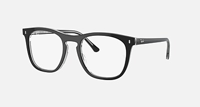 RB2210V OPTICS Eyeglasses with Blue On Transparent Blue Frame