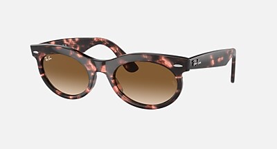WAYFARER OVAL Sunglasses in Black and Green - RB2242F | Ray-Ban®