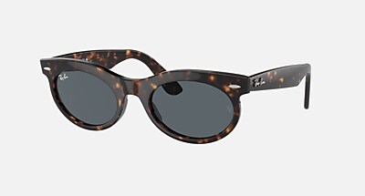 WAYFARER OVAL Sunglasses in Black and Green - RB2242F | Ray-Ban®
