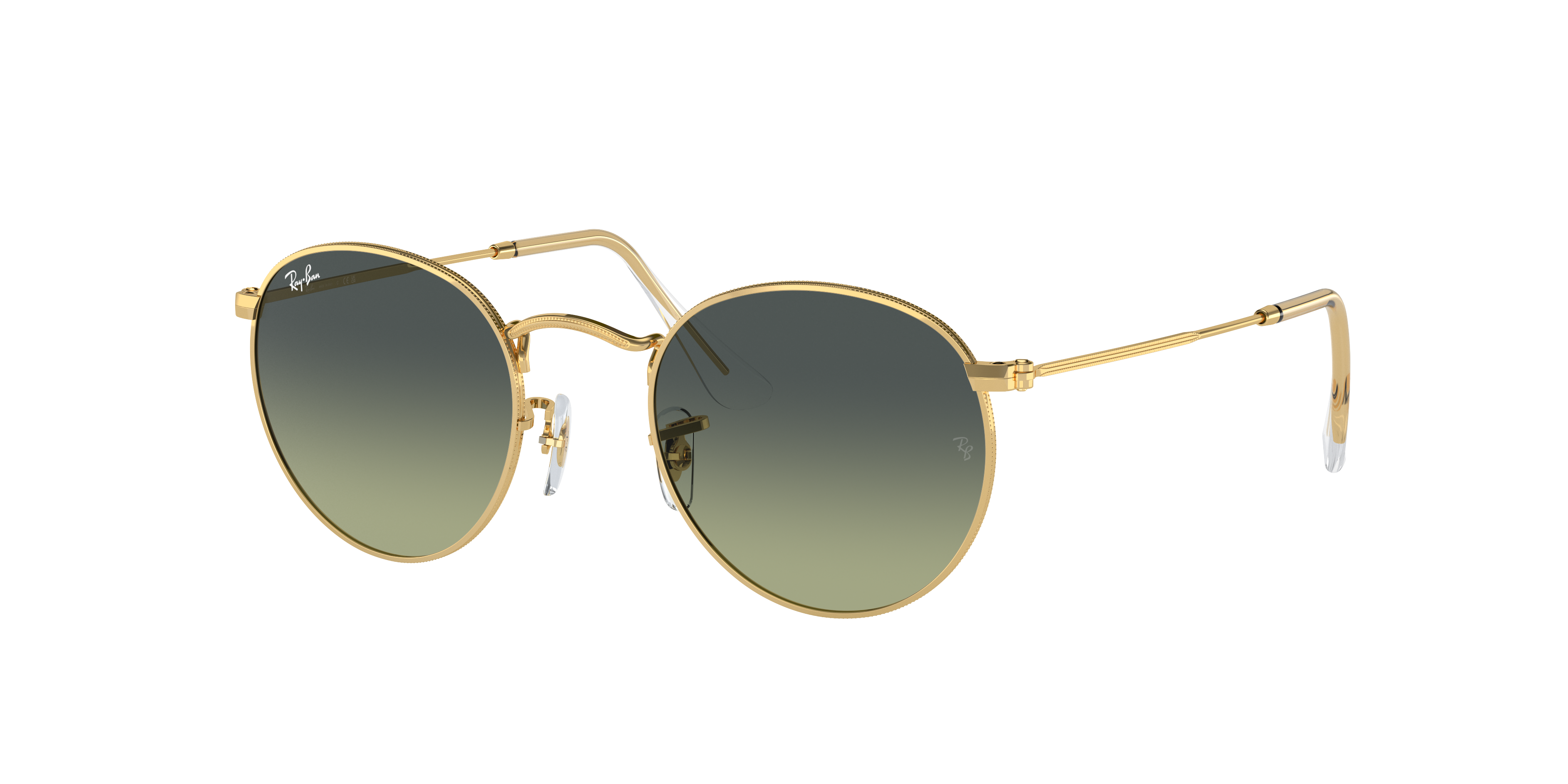 Round Metal Sunglasses in Arista Gold and Green Vintage - RB3447 | Ray-Ban®