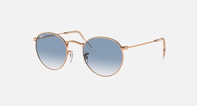 Ray ban round black and gold hotsell