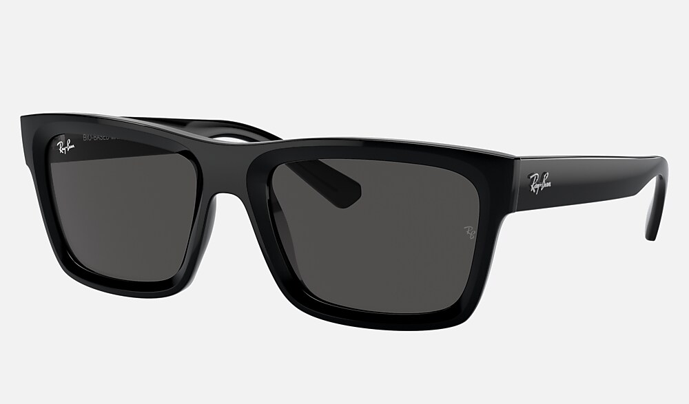 【新品】Rayban レイバン RB4396F-4580 WARREN BIO-BASED サングラスブラックフレーム 黒縁 グレーレンズ rb4396f-4580 WARREN BIO-BASED Sunglasses in Black and Dark Blue - RB4396F