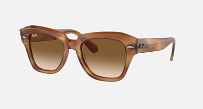 STATE STREET Sunglasses in Black and G-15 Green Polarized - RB2186