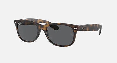 Ray-Ban RB2132 New Wayfarer 902L Tortoise Green Lens Ray-Ban RB2132 New Wayfarer Tortoise, Brown, Green Sunglasses main image 4