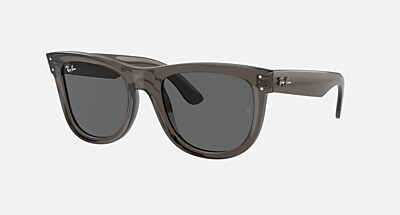 RAY-BAN RBR0502SF Wayfarer Reverse Black - Sunglasses, Light Green Lens