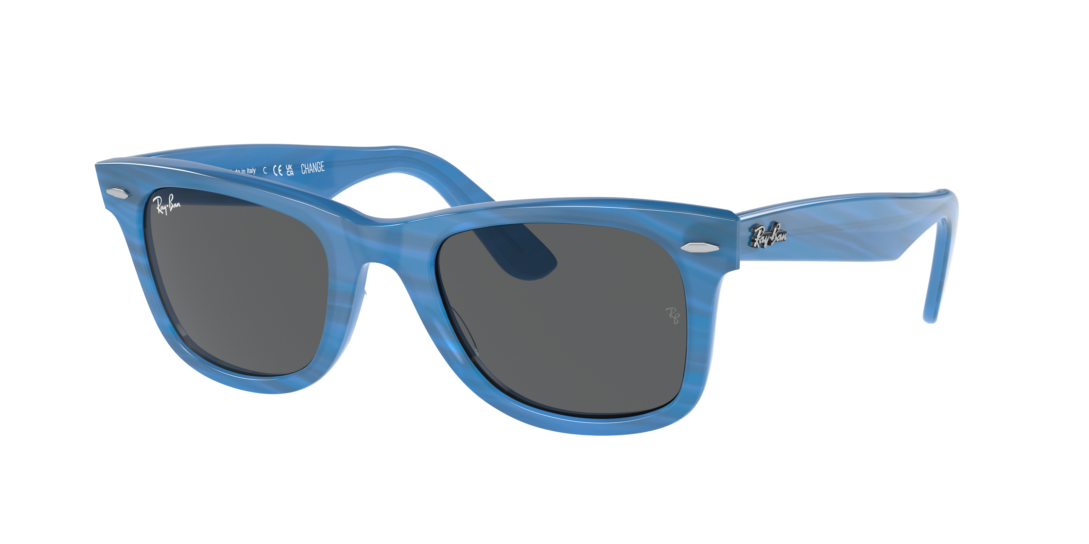 geek Ray-Ban WAYFARER RB 2140-F サングラス Photo Striped Blue Sunglasses in Dark Grey and ORIGINAL