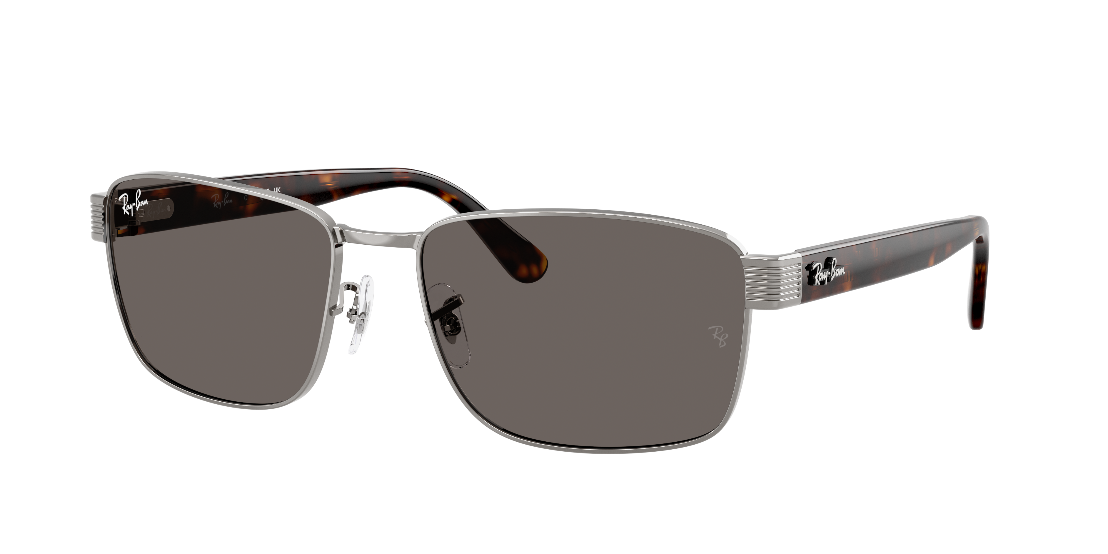 Ray Ban Rb8927 Rb3750 Sunglasses in Polished Gunmetal and Dark Grey (59-18) - RB3750 ...