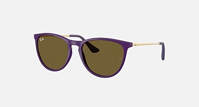 りり ERIKA KIDS Sunglasses in Fuchsia Fluo and Brown/Orange