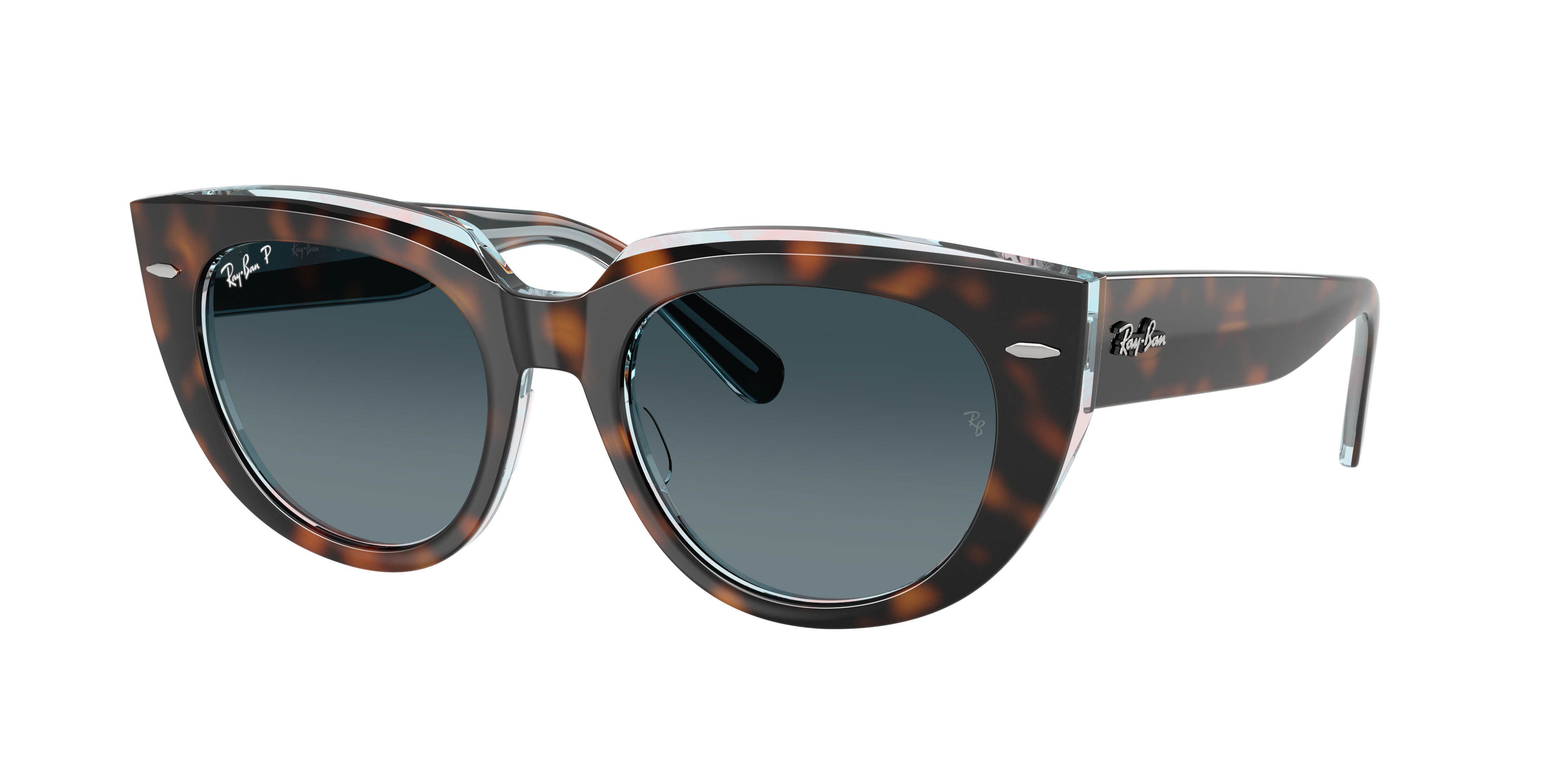 Ray-Ban サングラス DOREEN RB2286F 1414/51 ライトハバナ DOREEN Sunglasses in Dark Havana On Transparent Multicolor