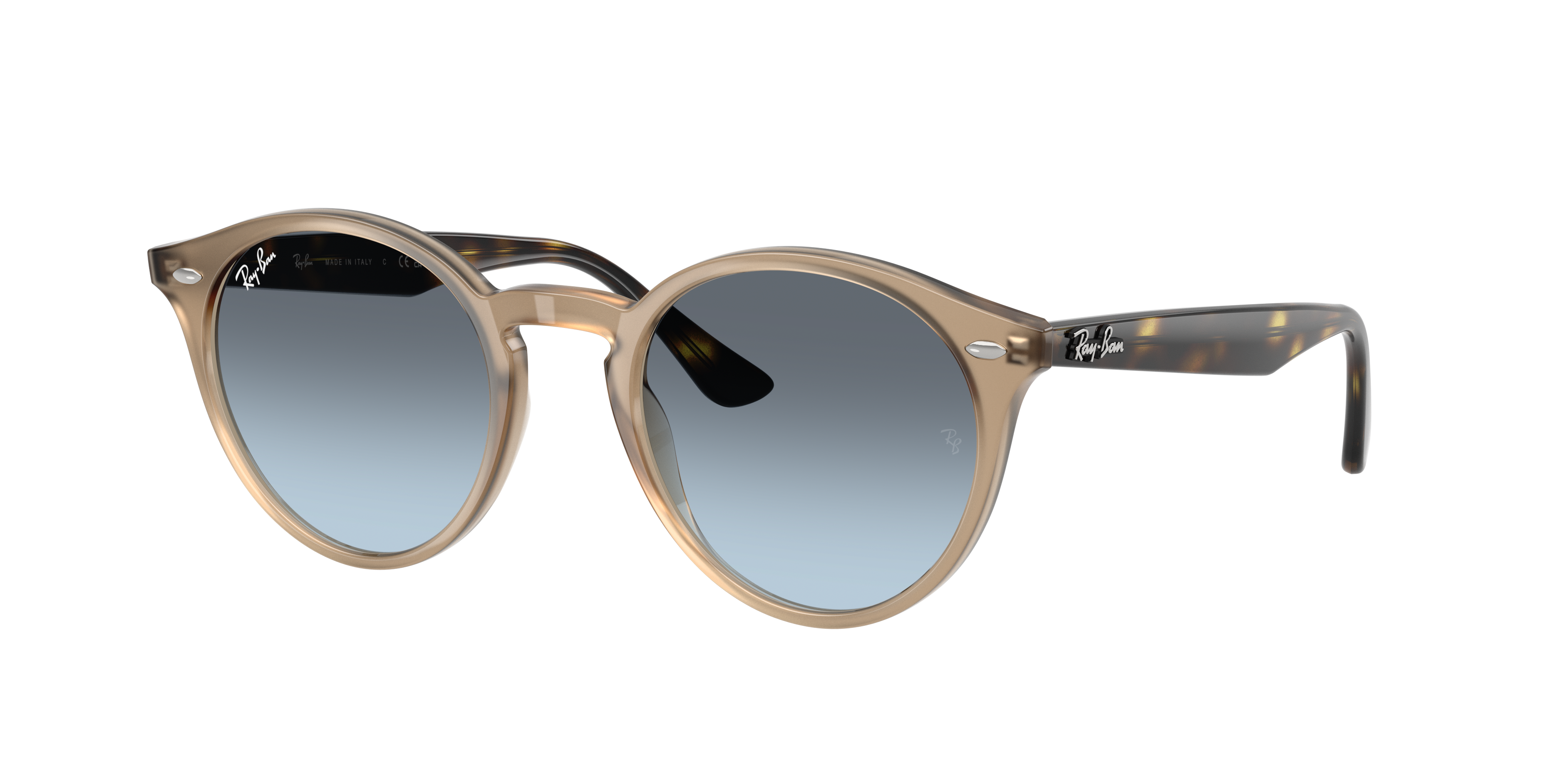 Ray Ban Rb2668 Rb2180 Sunglasses in Polished Turtledove and Blue Gradient Grey (49-21 ...