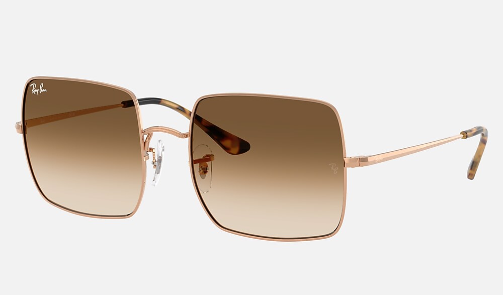 Ray-Ban Square 1971 Classic Sunglasses Rose Gold Red Gradient Lens 54-18-145 346 Amazon.com: Ray-Ban RB1971 914778 54MM Gold/Crystal Lens  main image 3