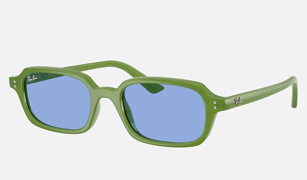 ZURI BIO-BASED Sunglasses in Cloudy Jungle Green and Blue (49-19