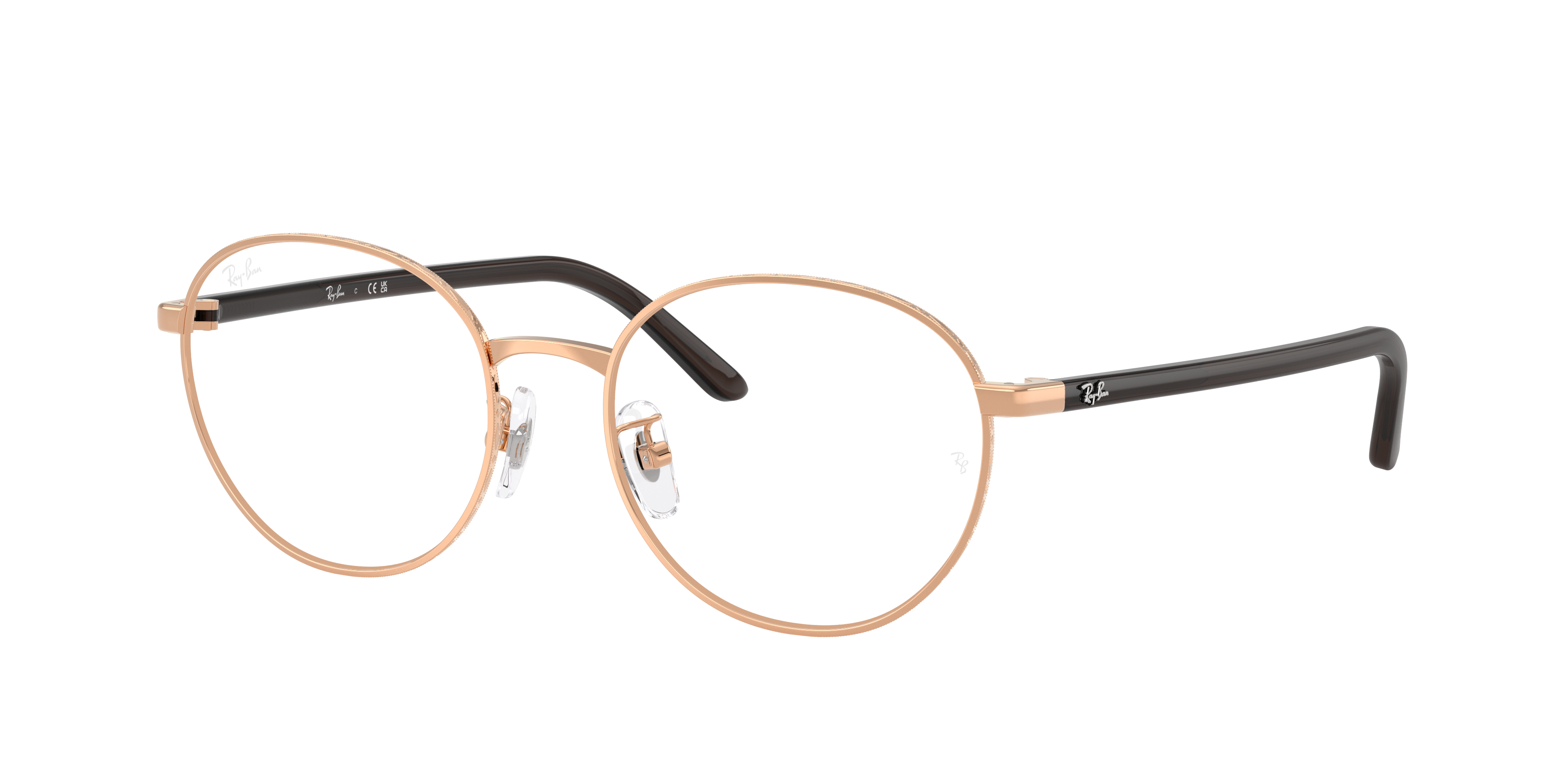 Rb6538d Optics Eyeglasses with Polished Rose Gold Frame (53-18 ...