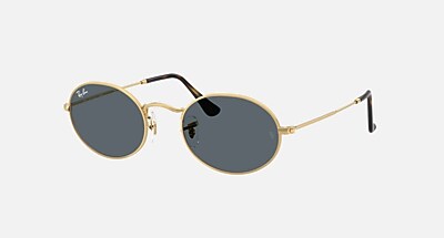 OVAL FLAT LENSES Sunglasses in Arista Gold and G-15 Green (48-21